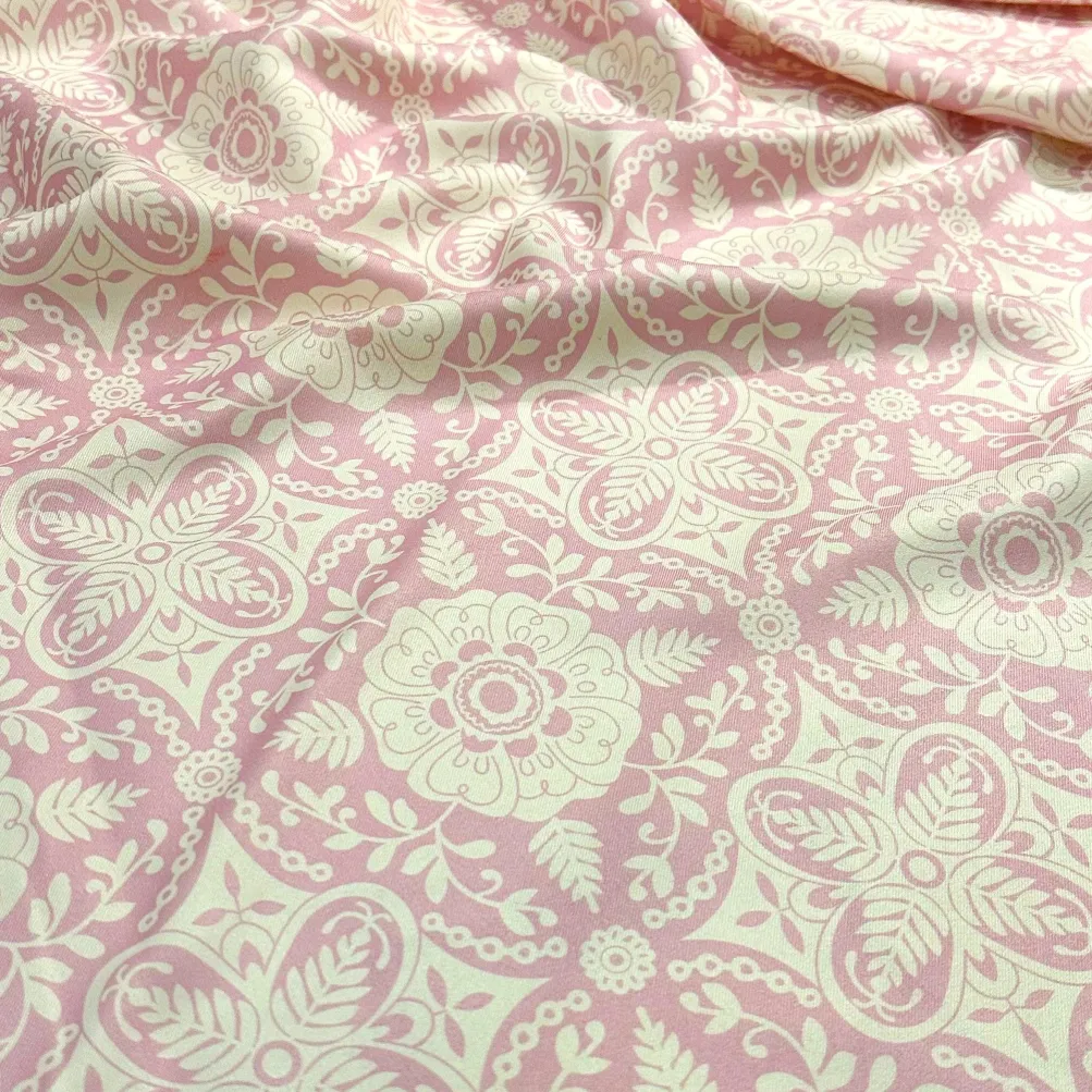 Morocco (Poly Print) Table Runner in Dusty Rose