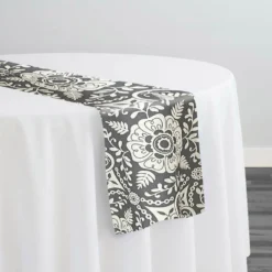 Morocco (Poly Print) Table Runner in Grey