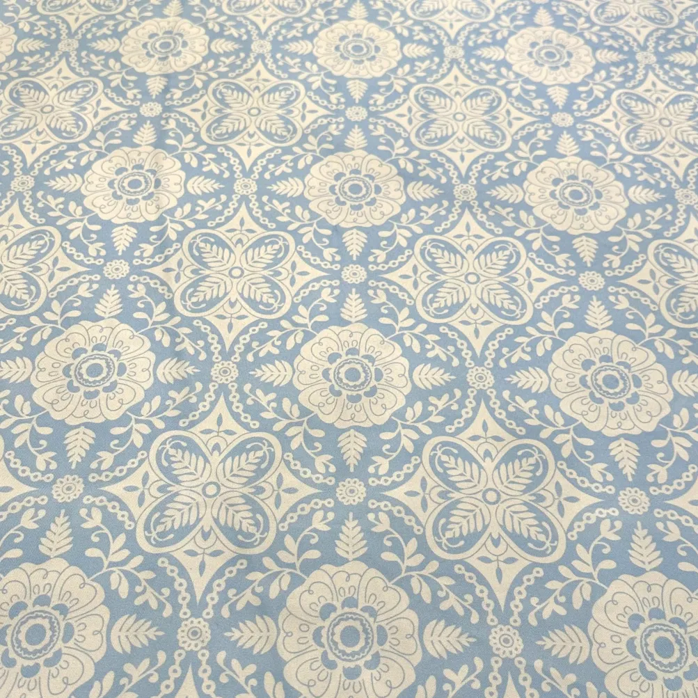 Morocco (Poly Print) Table Runner in Lt Blue