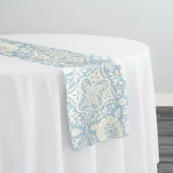 Morocco (Poly Print) Table Runner in Lt Blue