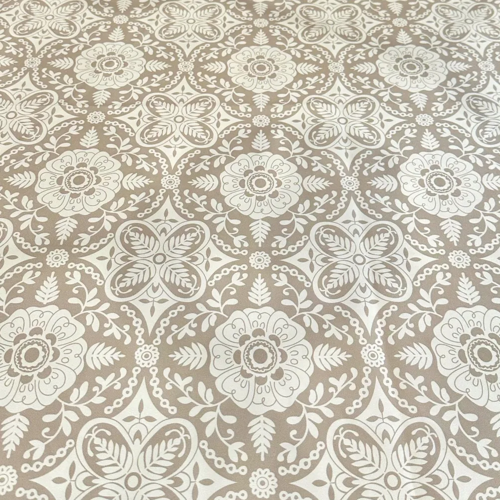 Morocco (Poly Print) Table Runner in Taupe