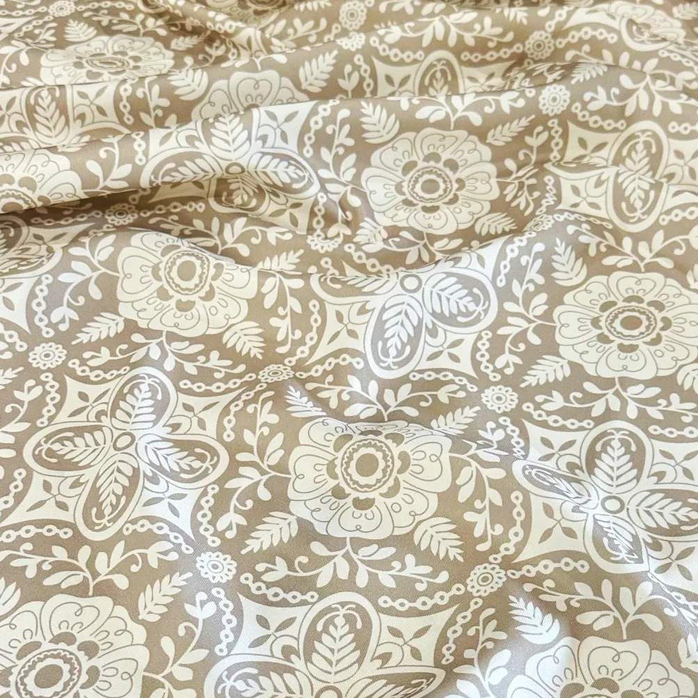 Morocco (Poly Print) Table Runner in Taupe