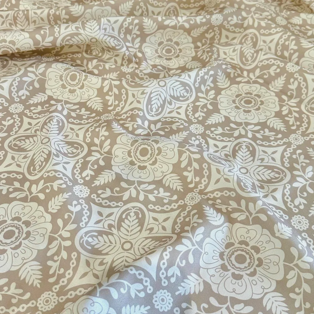 Morocco (Poly Print) Table Runner in Taupe