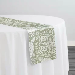 Morocco (Poly Print) Table Runner in Sage