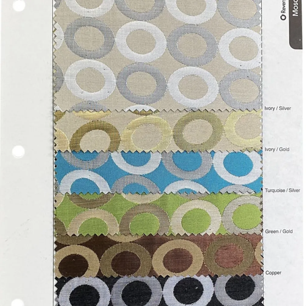 Mosaic Jacquard (Reversible) Table Linen in Ivory and Gold