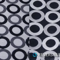 Mosaic Jacquard (Reversible) Table Linen in Black and Silver