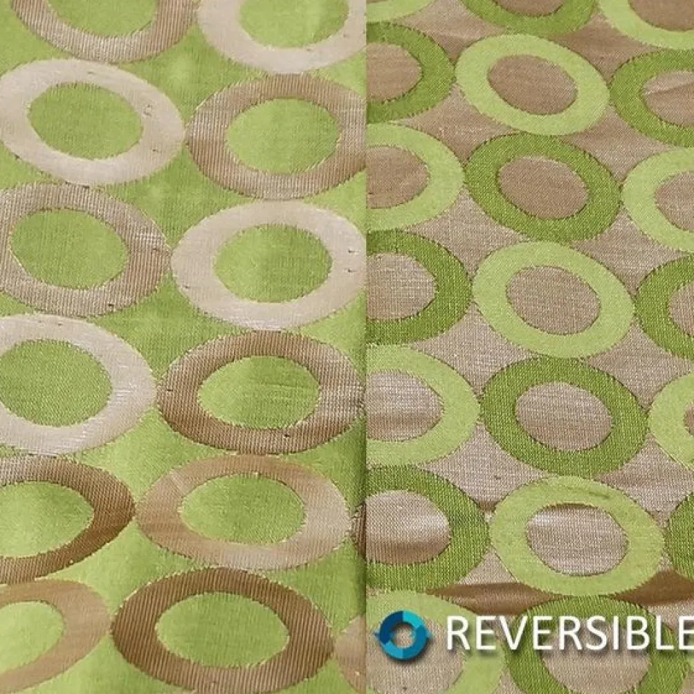 Mosaic Jacquard (Reversible) Table Napkin in Green and Gold