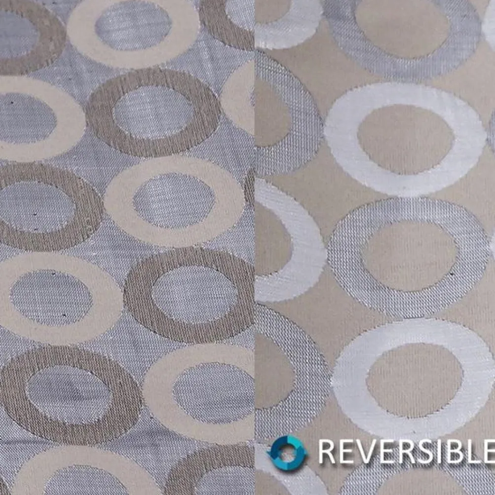 Mosaic Jacquard (Reversible) Table Napkin in Ivory and Silver