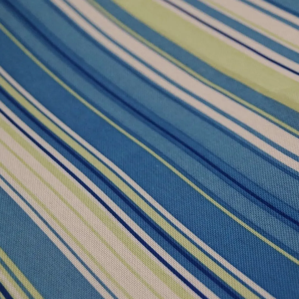 Multi-Color Stripe Table Linen in Azure