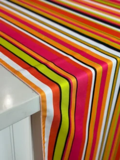 Multi-Color Stripe Table Linen in Sombrero