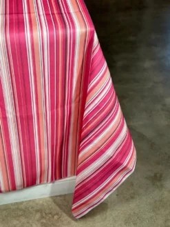 Multi-Color Stripe Table Linen in Bubblegum