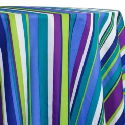 Multi-Color Stripe Table Linen in Grape