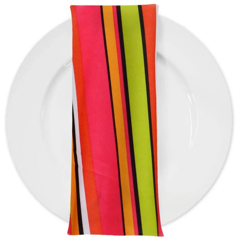 Multi-Color Stripe Table Napkin in Sombrero