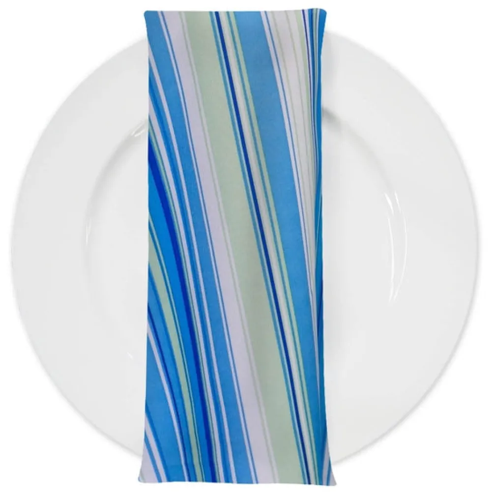 Multi-Color Stripe Table Napkin in Azure
