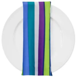 Multi-Color Stripe Table Napkin in Grape