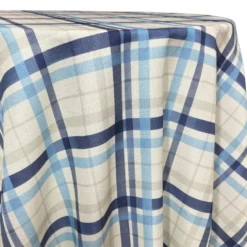 Nautical Plaid (Slub Print) Table Linen