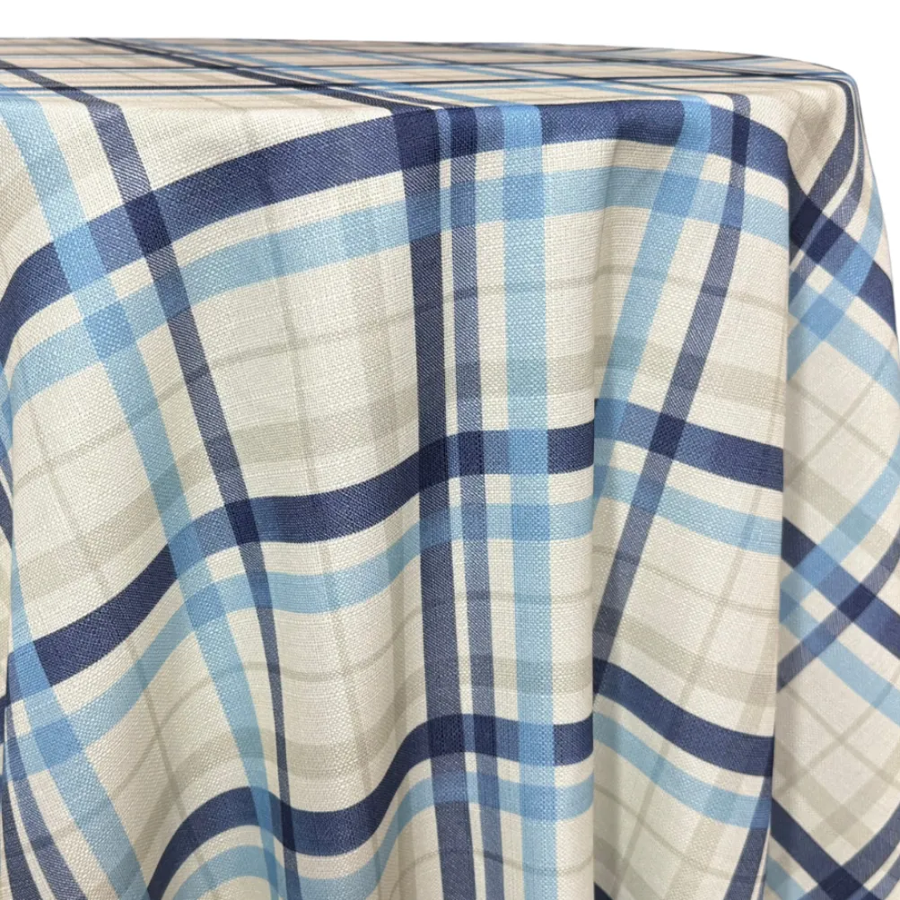 Nautical Plaid (Slub Print) Table Linen