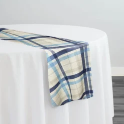 Nautical Plaid (Slub Print) Table Runner