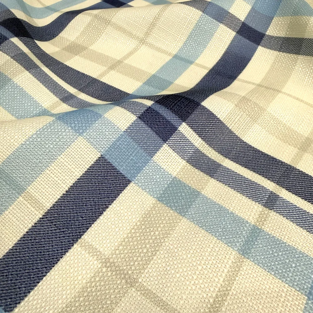 Nautical Plaid (Slub Print) Table Runner