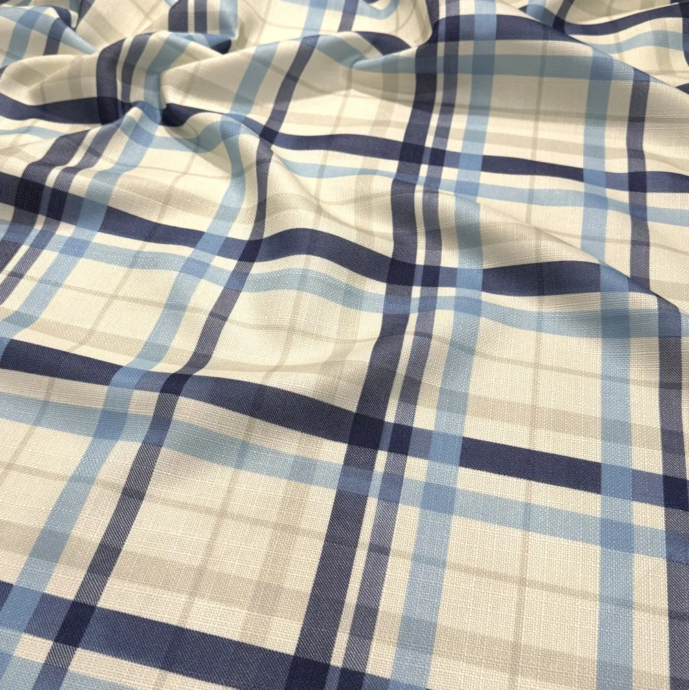 Nautical Plaid (Slub Print) Table Napkin