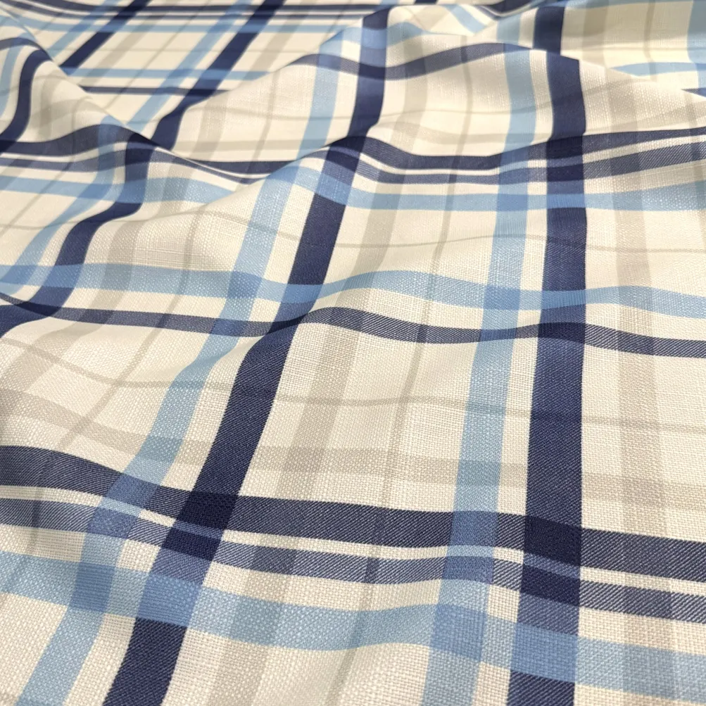 Nautical Plaid (Slub Print) Table Napkin