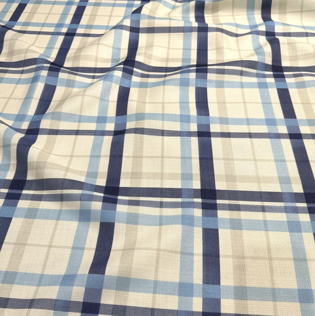 Nautical Plaid (Slub Print) Table Napkin