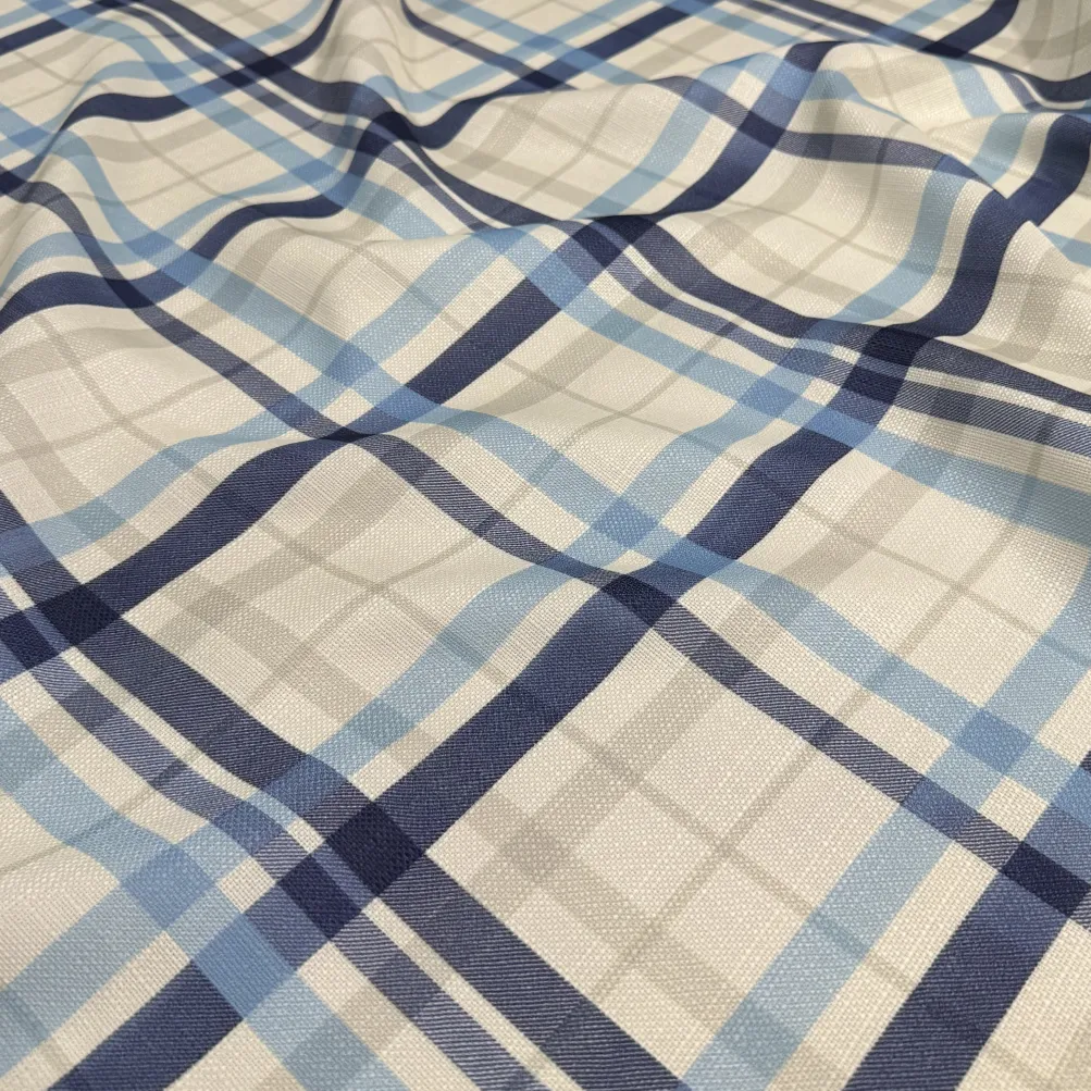 Nautical Plaid (Slub Print) Table Napkin