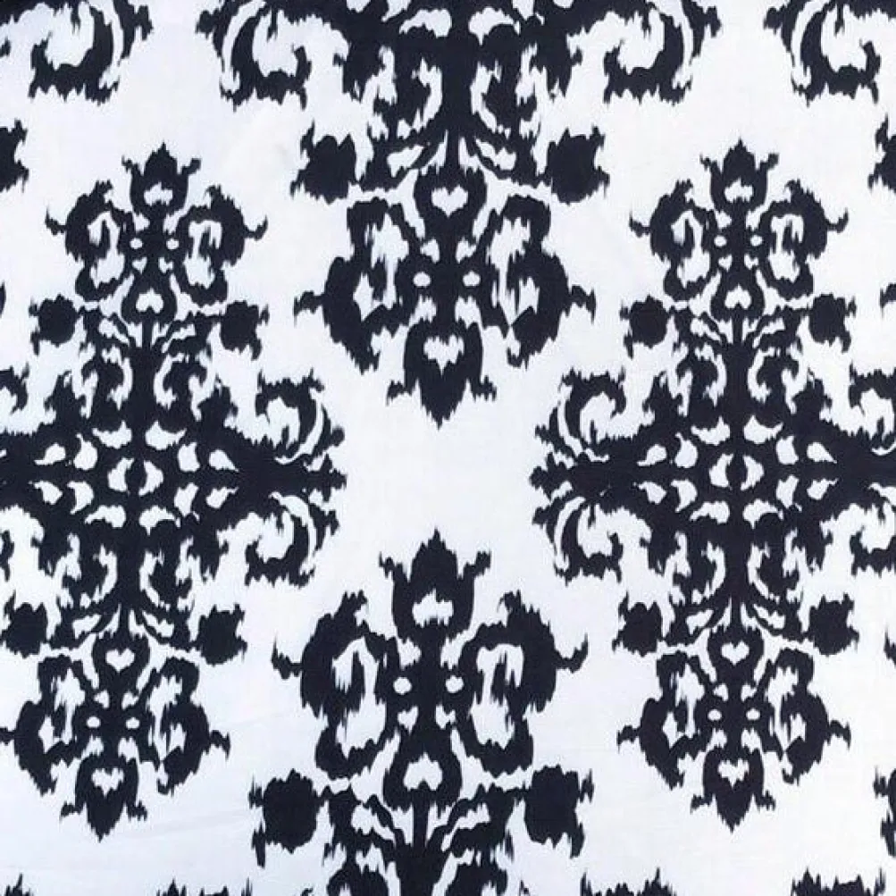 Newport Print (Dupioni) Table Linen in Black