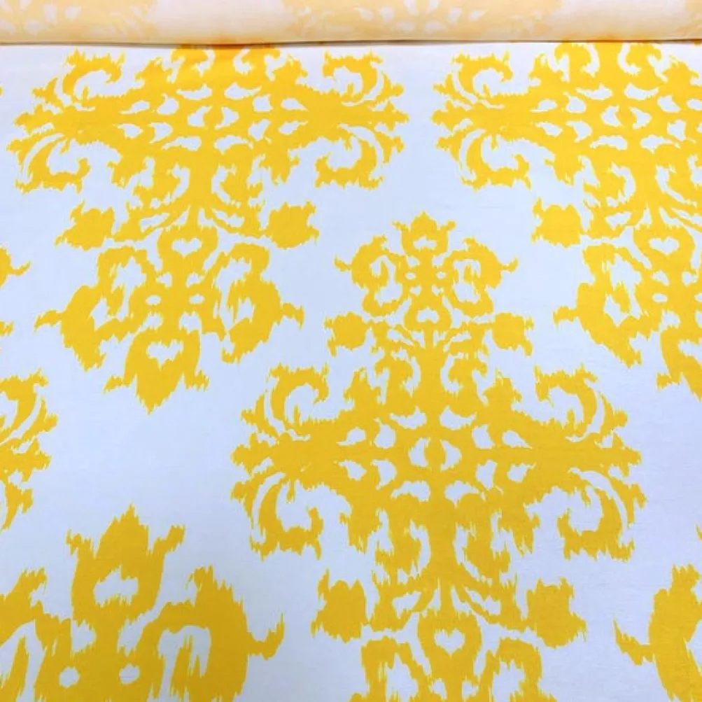 Newport Print (Dupioni) Table Linen in Yellow