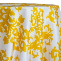 Newport Print (Dupioni) Table Linen in Yellow