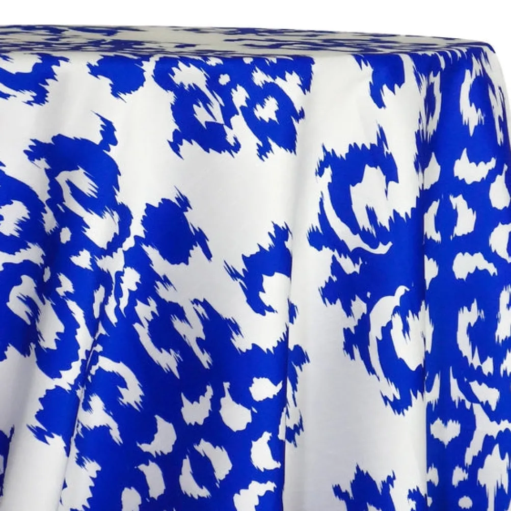 Newport Print (Dupioni) Table Linen in Royal