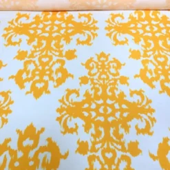 Newport Print (Dupioni) Table Napkin in Yellow