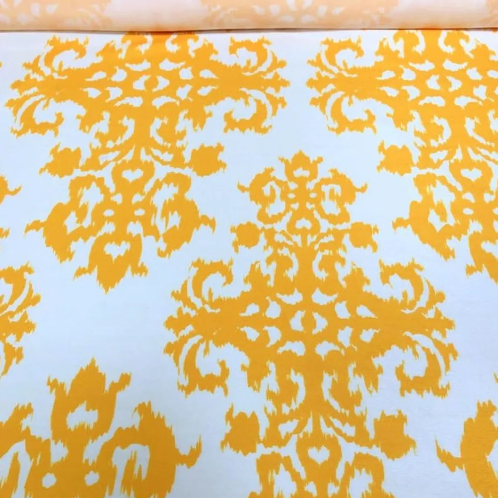 Newport Print (Dupioni) Table Napkin in Yellow