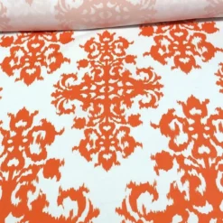 Newport Print (Dupioni) Table Runner in Orange