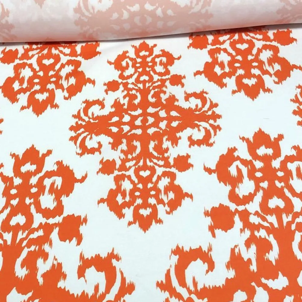 Newport Print (Dupioni) Table Runner in Orange