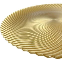 Omni Swirl - Glass Charger Plate in Gold (Item # 0347)