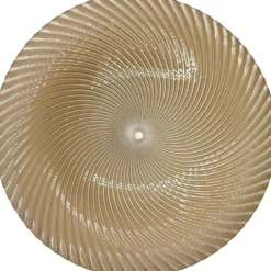Omni Swirl - Glass Charger Plate in Champagne (Item # 0347)
