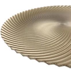 Omni Swirl - Glass Charger Plate in Champagne (Item # 0347)