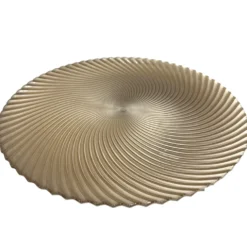 Omni Swirl - Glass Charger Plate in Champagne (Item # 0347)
