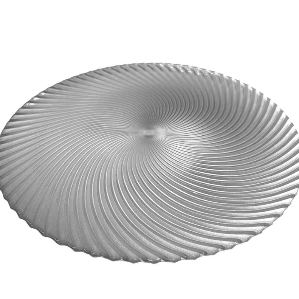 Omni Swirl - Glass Charger Plate in Silver (Item # 0347)