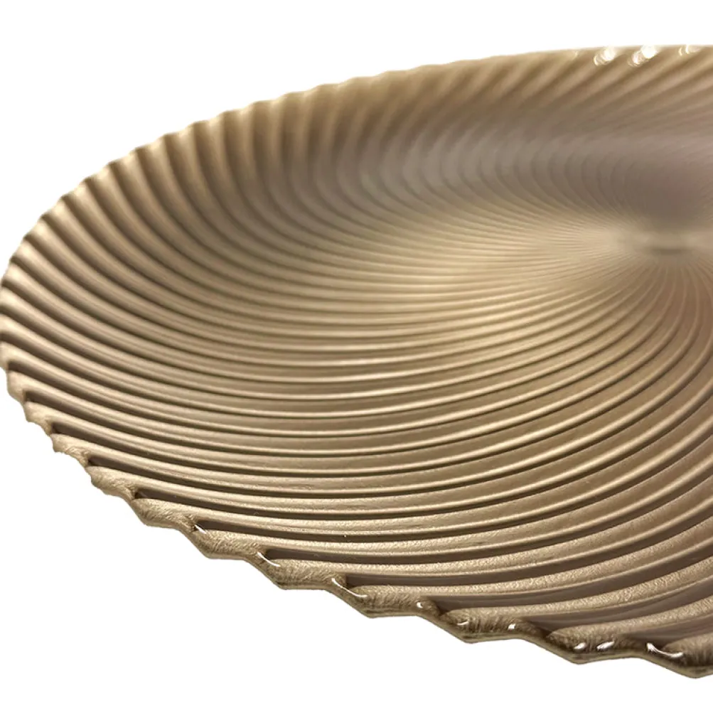 Omni Swirl - Glass Charger Plate in Bronze (Item # 0347)