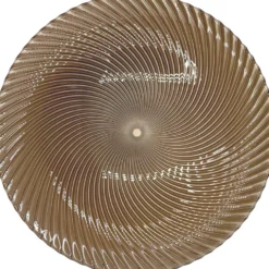 Omni Swirl - Glass Charger Plate in Bronze (Item # 0347)