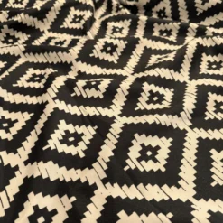 Onyx (Poly Print) Table Runner in Black / Taupe