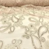Paisley Floret Sequins (w/ Poly Lining) Table Napkin in Champagne
