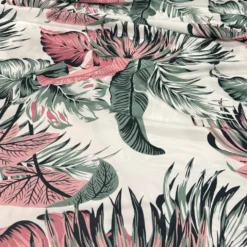 Palmetto (Poly Print) Table Linen in White