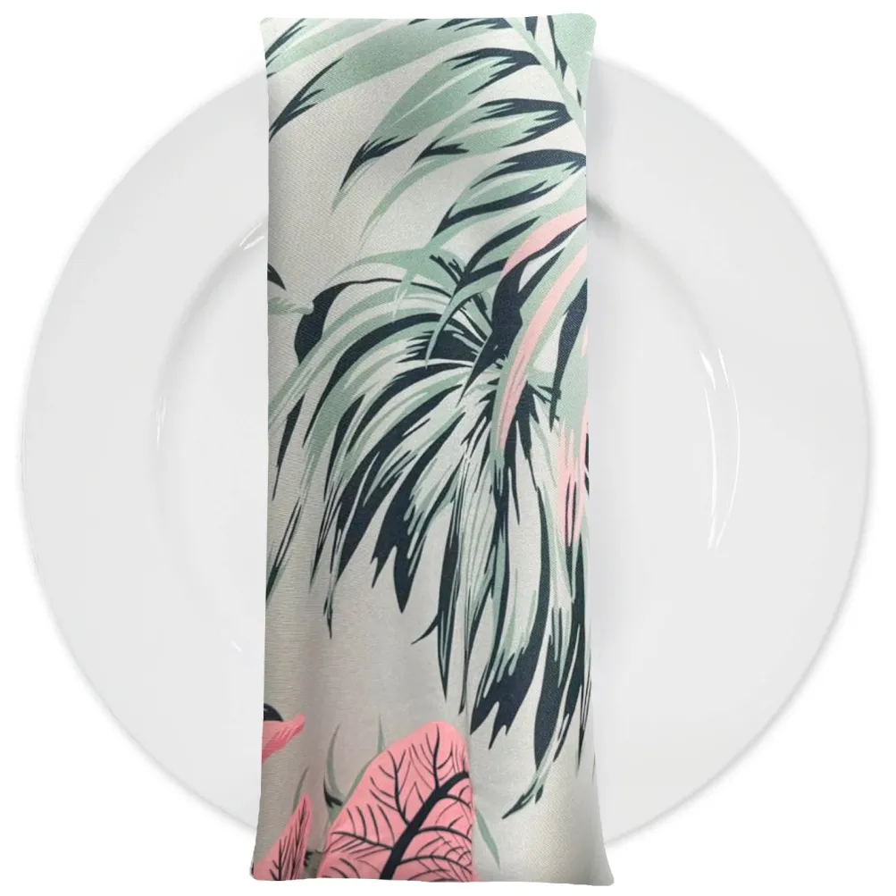 Palmetto (Poly Print) Table Napkin in Sage