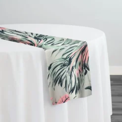 Palmetto (Poly Print) Table Runner in Sage