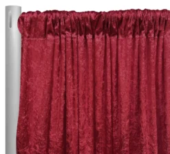 Panne (Crush) Velvet Drapery Panel in Red