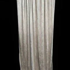 Panne (Crush) Velvet Drapery Panel in White
