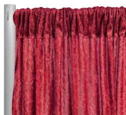 Panne (Crush) Velvet Drapery Panel in Burgundy